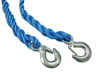 Faithfull XHMTR2040 Tow Rope 4m Metal Hooks 2 Tonne FAIAUTR2TON