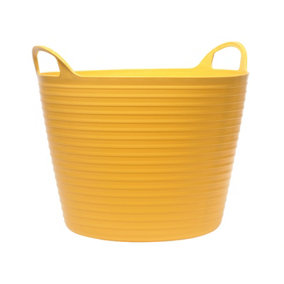 Faithfull Yellow 15L Flexi Tub Mixing Bucket Container 100% Recycled Material