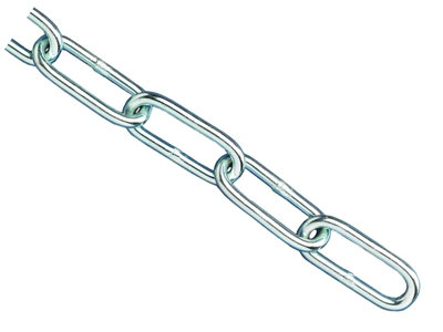 Faithfull Zinc Plated Chain 2.5mm x 2.5m - Max. Load 50kg FAICHCUT25Z