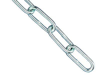 Faithfull Zinc Plated Chain 4mm x 2.5m - Max. Load 120kg FAICHCUT40Z