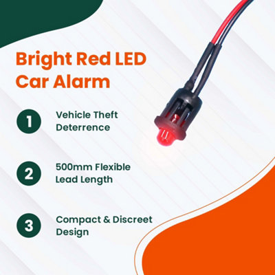 Fake Dummy Car Alarm System 12v Red LED Flashing Light Warning Car ...