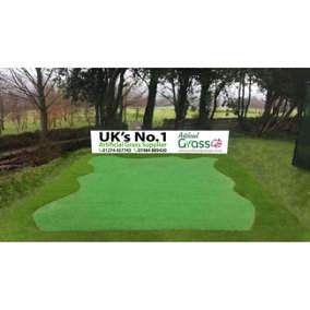 Fake Grass Turf, 15mm Putting Green Fake Grass, Realistic Like AstroTurf, 12 Years Fake Grass Warranty-4m(13'1") X 2m(6'6")-8m²