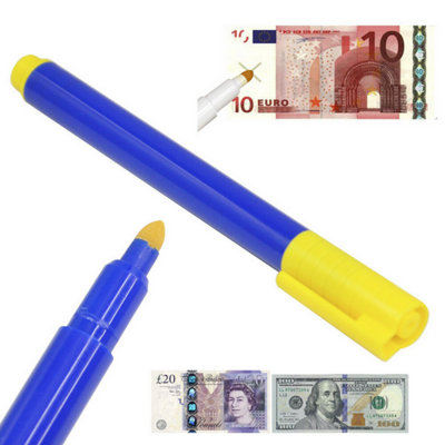 Fake Money Detector Pen Counterfeit Banknote Checker Non-Polymer Notes ...