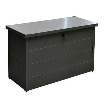 Falcon 400L Heavy Duty Garden Storage Box Dark Grey DIY at B&Q