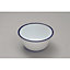 Falcon Traditional Pudding Basin White/Dark Blue (14 x 7.5cm)