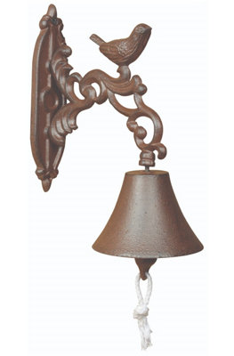 Fallen Fruits Cast Iron Hanging Wall Mounted Bird Door Bell Antique