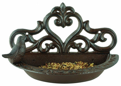 Fallen Fruits Cast Iron Wall Wild Bird Seed Feeder Bath BR26