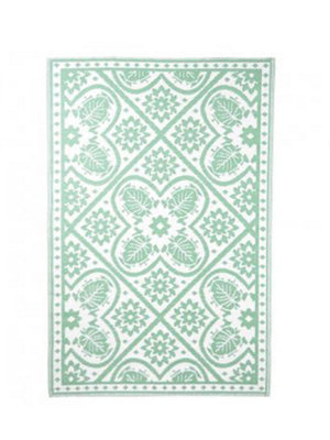 Fallen Fruits Small Garden Carpet Tiles (Green/White)