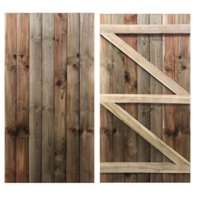 Falmouth Featheredge Side Gate - 1500mm High x 1000mm Wide - Right Hand Hung
