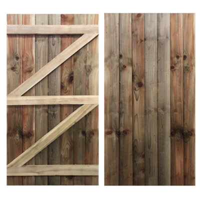 Falmouth Featheredge Side Gate - 1500mm High x 800mm Wide - Right Hand Hung