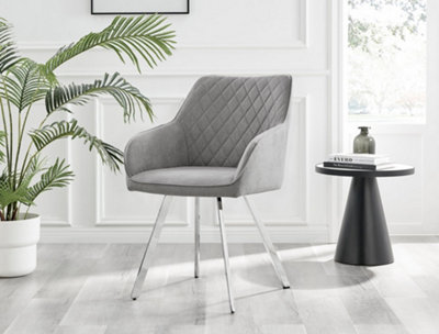 Light grey upholstered dining chairs discount