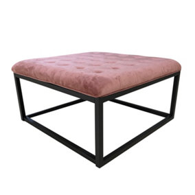 Falun Footstool, Dusty Pink, H46xW87xD87cm