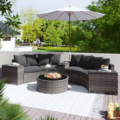 Curved deals outdoor sofa