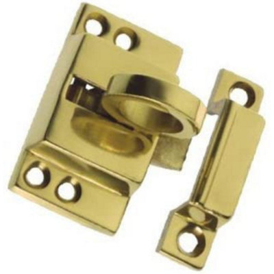 Fanlight Window Catch - Polished Brass | DIY at B&Q