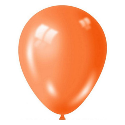 Fantasia Latex Shiny Balloons (Pack of 15) Orange (One Size)