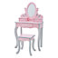 Fantasy Fields by Teamson Kids Rapunzel Kids Dressing Tables Vanity Table With Mirror & Stool Pink & Grey TD-12851A