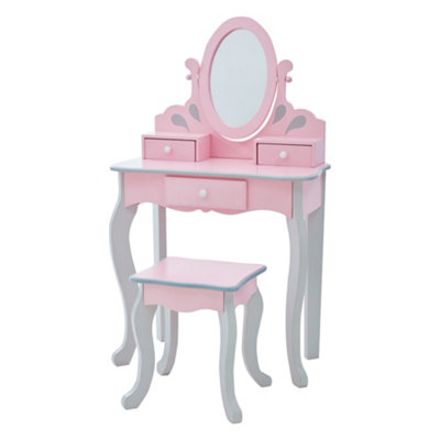 Little girl vanity table with clearance mirror