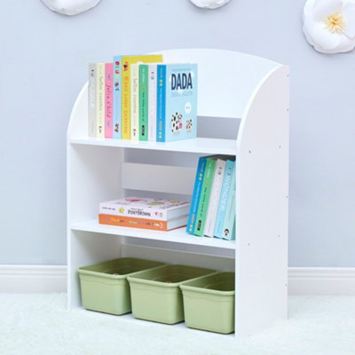 Fantasy Fields - Plain Kids  3  Shelf Bookcase - White