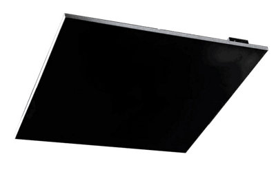 Far Infrared Heater - Ceiling mountable Metal Infrared Heating Panels Black "LOTUS RANGE". Heating element: Nanocrystalline. 400W