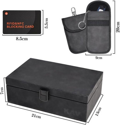 Faraday Box Steering Wheel Lock Signal Blocking Bundle with 2 Faraday ...