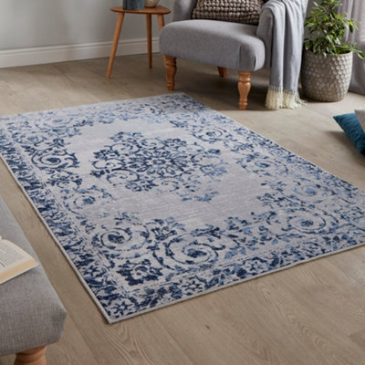 Faraday Ombre Print Non-Slip Reverse Washable Rug