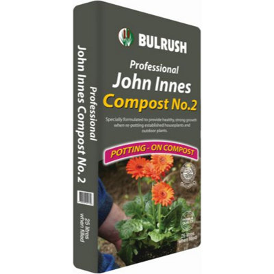 Fargro™ Bulrush Professional John Innes No.2 Potting-On Compost, Balanced Nutrient Soil 25L