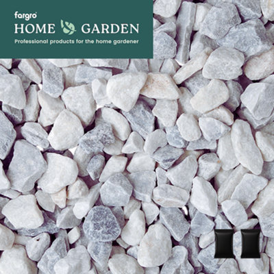 Fargro™ Home & Garden Polar Ice White Chippings 20mm - Pack of 2 x 20kg ...