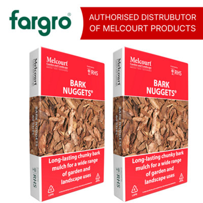 Fargro Melcourt™ Pack of 2 - Bark Nuggets™ Premium Pine Bark Large ...