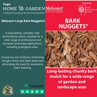 Fargro Melcourt™ Pack of 3 - Bark Nuggets™ Premium Pine Bark Large ...