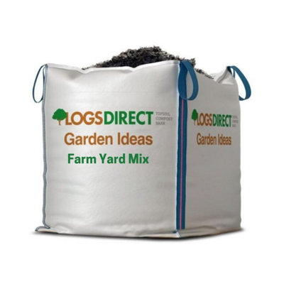 Farmyard Mix Premium Compost & Soil Improver for Healthier Plants Garden Allotments Landscaping Lawns & Borders Dumpy Bag