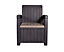 Faro 4 Seater Conversation Set - Polypropylene - H89.8 x W124.3 x L65.8 cm - Black