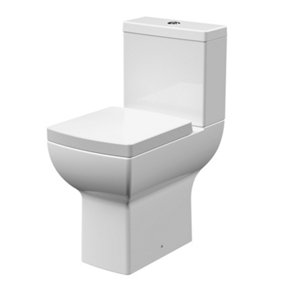 Faron Comfort Height Toilet Pan, Cistern & Soft Close Seat - 820mm x 375mm x 610mm - Balterley