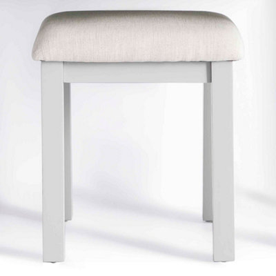 Farro Grey 90cm Dressing Table Set with Swivel Mirror & Stool - Painted with Oak Top - By Roseland Furniture