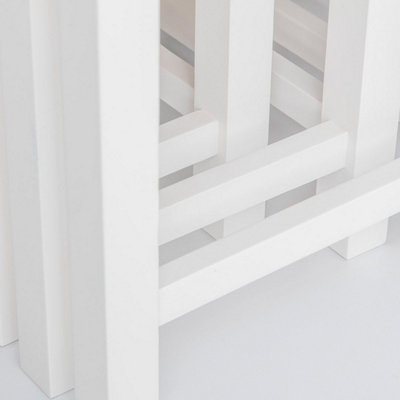 Farro White Nest of 3 Tables - Painted with Oak Top - Fully Assembled By Roseland Furniture