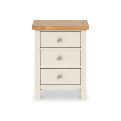 Farro XL Cream Bedside Table Fully Assembled - By Roseland Furniture