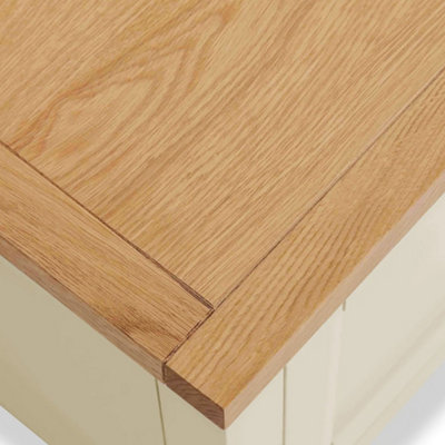 Farro XL Cream Bedside Table Fully Assembled - By Roseland Furniture