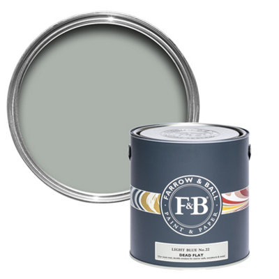 Farrow & Ball Dead Flat Mixed Colour 22 Light Blue 5 Litre | DIY 