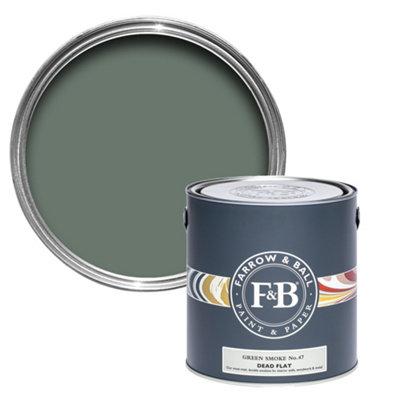 Farrow & Ball Dead Flat Mixed Colour 47 Green Smoke 2.5 Litre