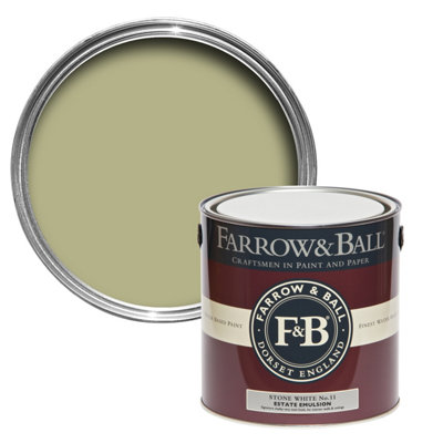 Farrow & Ball Estate Emulsion Mixed Colour 11 Stone White 2.5 Litre