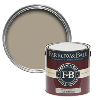 Farrow & Ball Estate Emulsion Mixed Colour 17 Light Gray 5 Litre