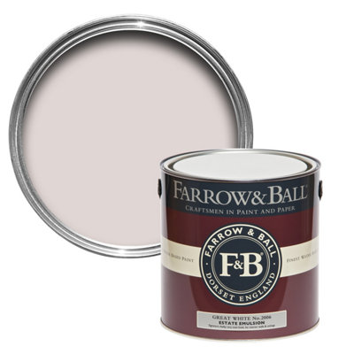 Farrow & Ball Estate Emulsion Mixed Colour 2006 Great White 5 Litre