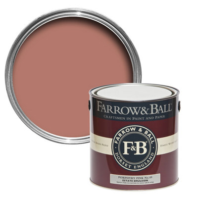 Farrow & Ball Estate Emulsion Mixed Colour 49 Porphyry Pink 2.5 Litre