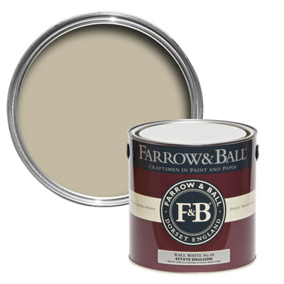 Farrow & Ball Estate Emulsion Mixed Colour 58 Wall White 2.5 Litre