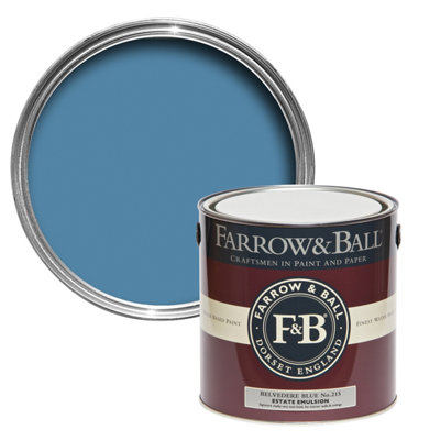 Farrow & Ball Exterior Masonry Mixed Colour Paint 215 Belvedere Blue 5L