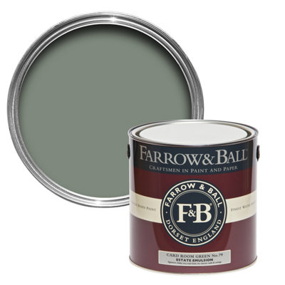 Farrow & Ball Exterior Masonry Mixed Colour Paint 79 Card Room Green 5L