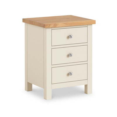 Farrow XL Cream Bedside Table Fully Assembled - By Roseland Furniture