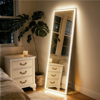 Fascinate Curved Full Length Illuminated Hollywood Mirror 160x50cm