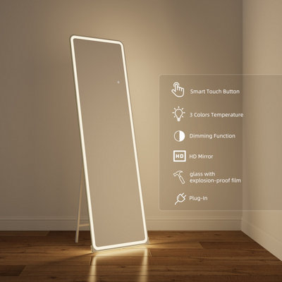 Fascinate Curved Full Length Illuminated Hollywood Mirror 160x50cm