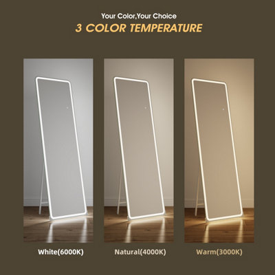 Fascinate Curved Full Length Illuminated Hollywood Mirror 160x50cm