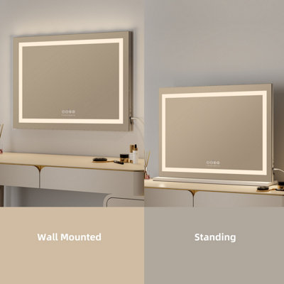 FASCINATE Hollywood Vanity Mirror Xtra Large 18 Dimmable LED 80x60cm  Bluetooth Beauty Makeup